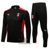 AC Milan Trainings Sweatshirt Pak Quarter-zip 2022-23 Zwarte - Heren